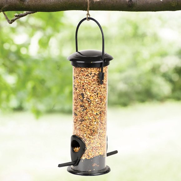 Upright Bird Feeder Hanging Seed Feeder Shatter Proof Easy Clean - Picture 3 of 6
